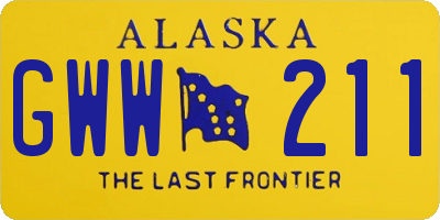AK license plate GWW211
