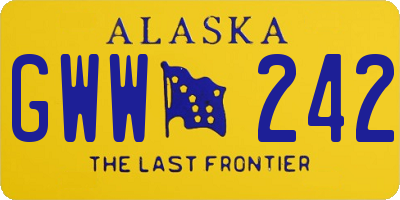 AK license plate GWW242