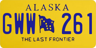AK license plate GWW261