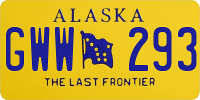 AK license plate GWW293