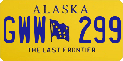 AK license plate GWW299