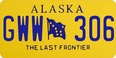 AK license plate GWW306