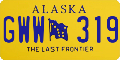 AK license plate GWW319