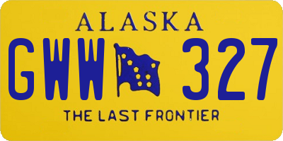 AK license plate GWW327