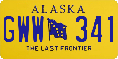 AK license plate GWW341