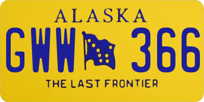 AK license plate GWW366