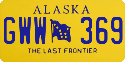 AK license plate GWW369