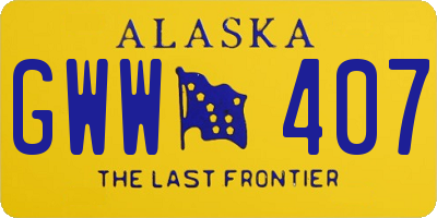 AK license plate GWW407