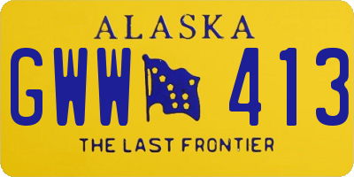 AK license plate GWW413