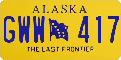 AK license plate GWW417