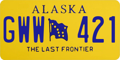 AK license plate GWW421