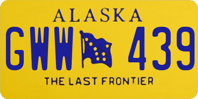 AK license plate GWW439