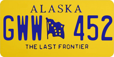 AK license plate GWW452