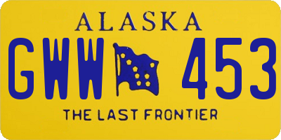 AK license plate GWW453