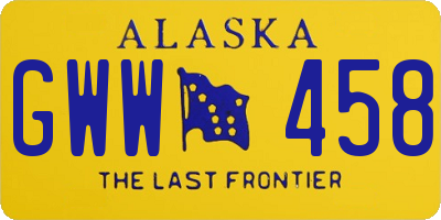 AK license plate GWW458