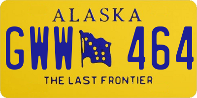 AK license plate GWW464