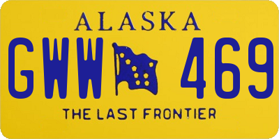 AK license plate GWW469