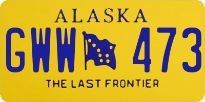 AK license plate GWW473