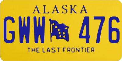 AK license plate GWW476