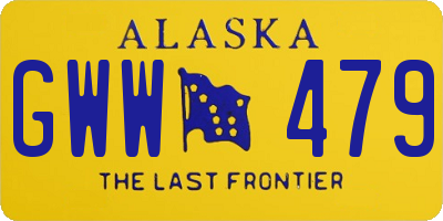 AK license plate GWW479