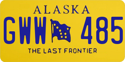 AK license plate GWW485
