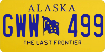 AK license plate GWW499