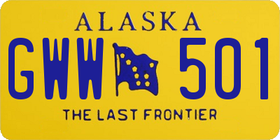 AK license plate GWW501