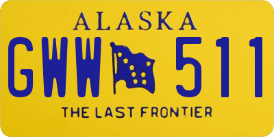 AK license plate GWW511
