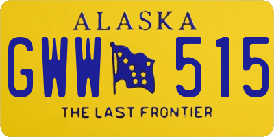 AK license plate GWW515