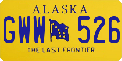 AK license plate GWW526