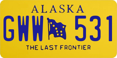 AK license plate GWW531