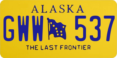 AK license plate GWW537