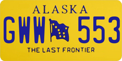 AK license plate GWW553