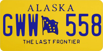 AK license plate GWW558