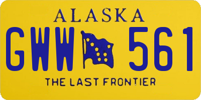 AK license plate GWW561