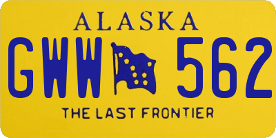 AK license plate GWW562