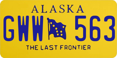AK license plate GWW563