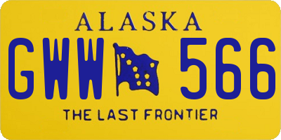 AK license plate GWW566