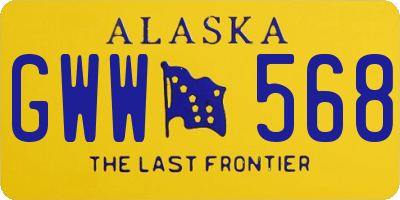 AK license plate GWW568