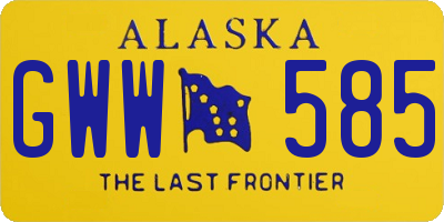 AK license plate GWW585