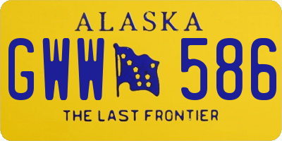 AK license plate GWW586