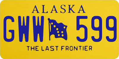 AK license plate GWW599