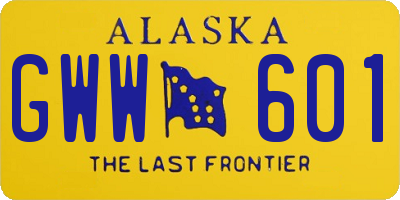 AK license plate GWW601