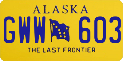 AK license plate GWW603