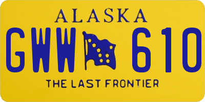 AK license plate GWW610