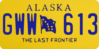 AK license plate GWW613