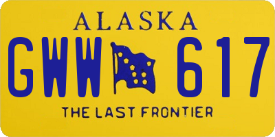AK license plate GWW617