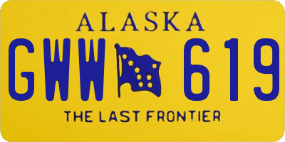 AK license plate GWW619