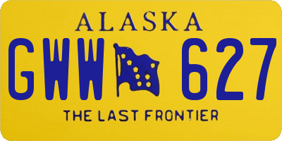 AK license plate GWW627