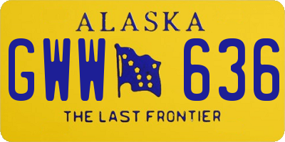 AK license plate GWW636